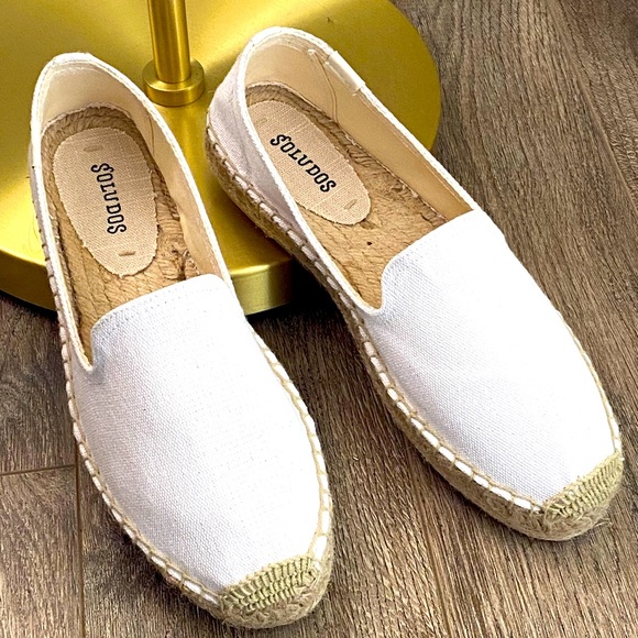 Soludos Canvas Platform Smoking Espadrilles size 8 - Picture 1 of 9